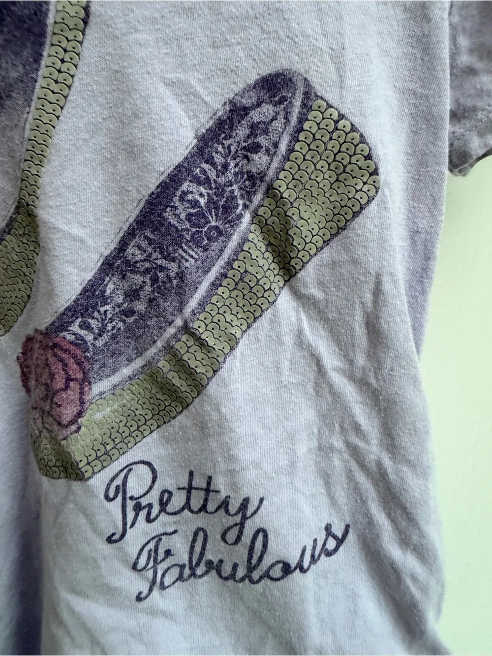 Old Navy 4T Girls Light Purple Pretty Fabulous Short Sleeve Tee Shirt Top Blouse